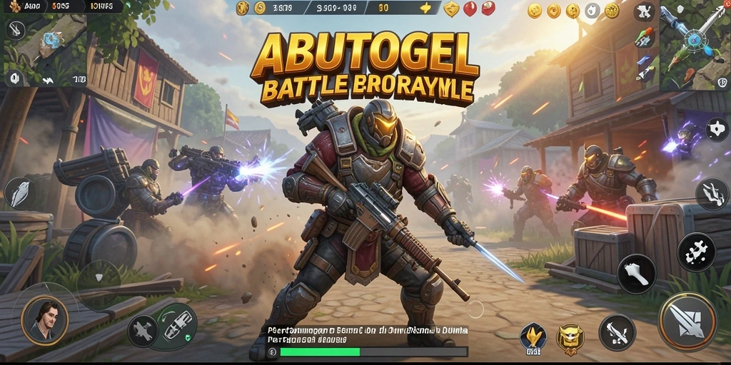 Gameplay mendebarkan dalam ABUTOGEL Battle Royale.