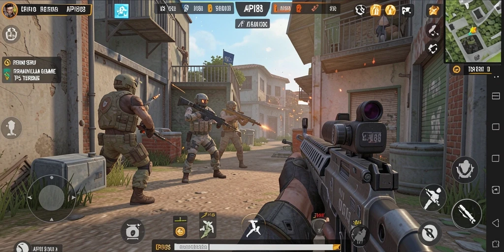 Tangkapan layar menampilkan aksi seru dari gameplay TPS.