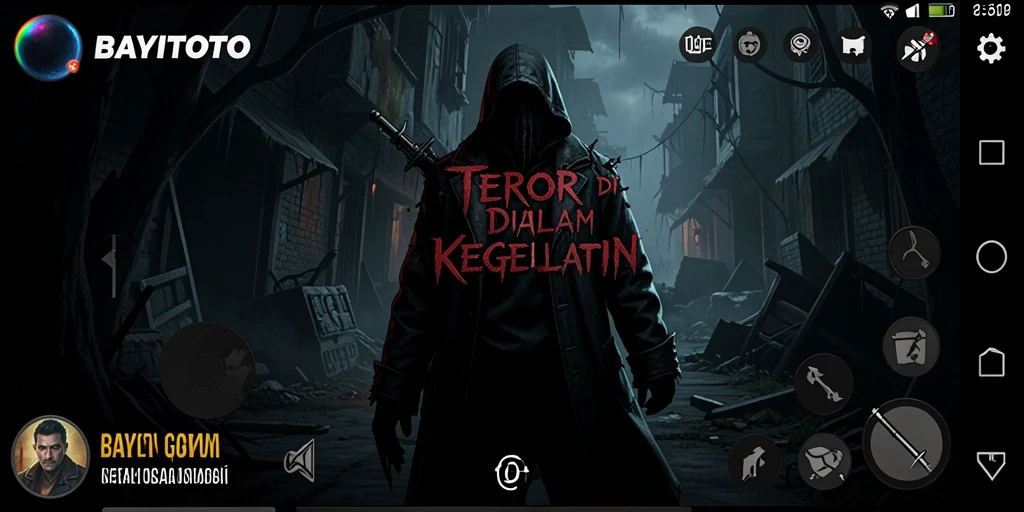 Tampilan gameplay menakutkan dari BAYITOTO saat menjelajahi kegelapan.