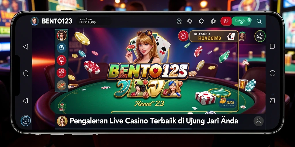 Tampilan utama gameplay Live Casino di BENTO123 dengan dealer langsung.