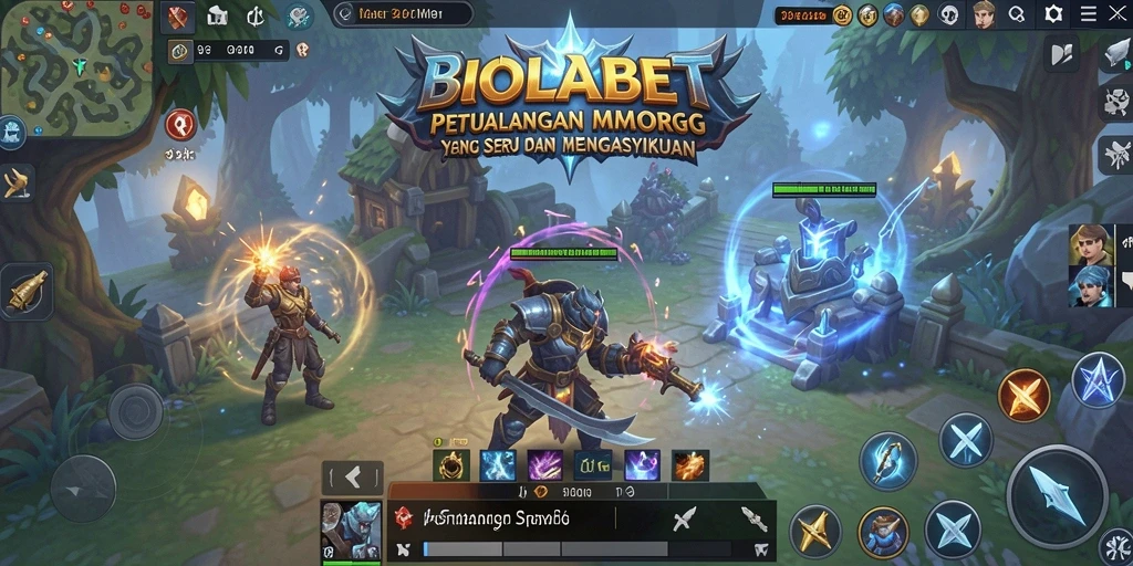 Screenshot menunjukkan aksi seru dalam game MMORPG BIOLABET.