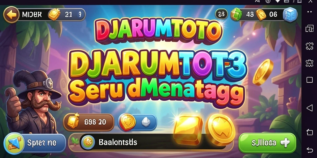 Screenshot utama DJARUMTOTO menampilkan gameplay seru mencocokkan elemen.