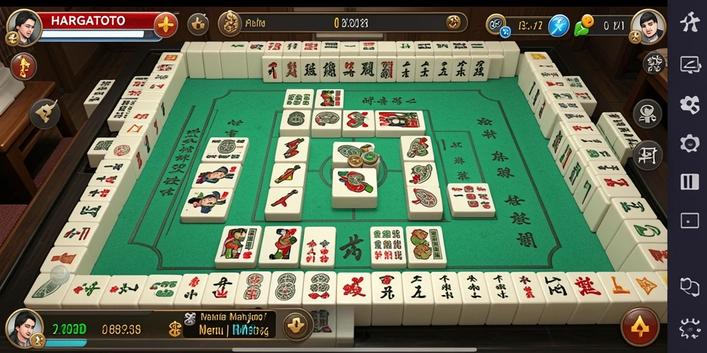 Gameplay seru HARGATOTO dengan desain ubin yang menarik.