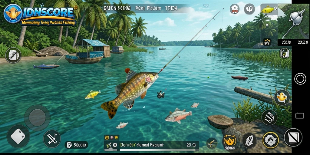 Tangkapan besar di permainan memancing IDNSCORE yang menegangkan.