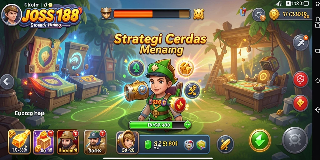 Screenshots yang menampilkan aksi strategi dalam JOSS188.