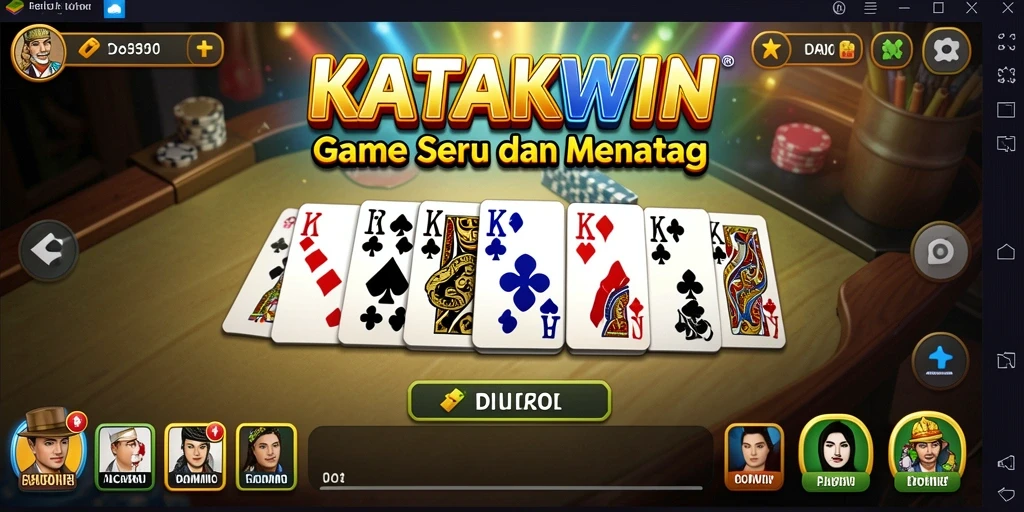 Tampilan gameplay Domino yang mendebarkan di KATAKWIN