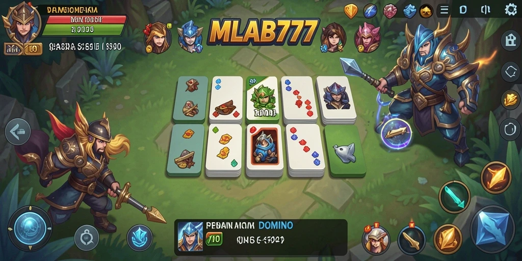 Tampilan menarik dari gameplay seru MLBB777 di dunia Domino.