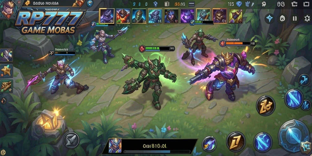 Gameplay seru dari RP777 dalam pertempuran MOBA.