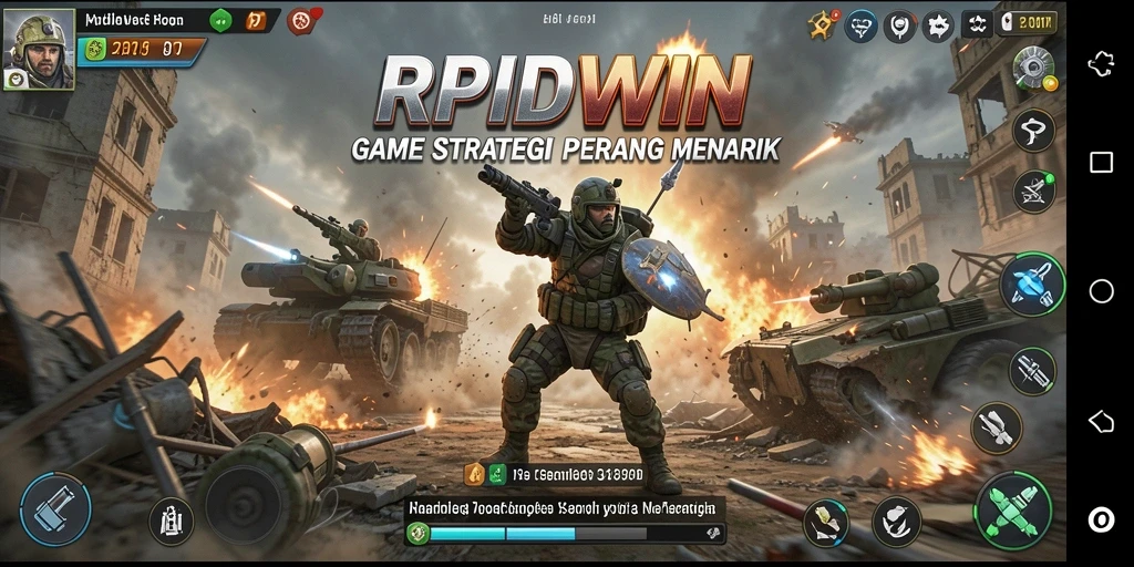 Tangkapan layar RPIDWIN menampilkan pertempuran strategis yang menegangkan.