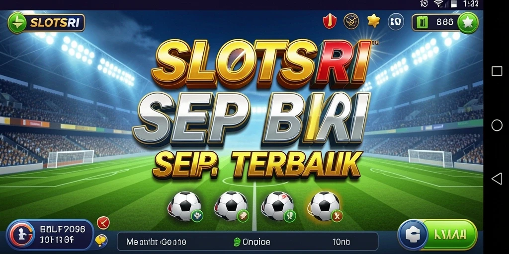 Tampilan gameplay SLOTSRI yang mendebarkan dengan tema sepak bola.