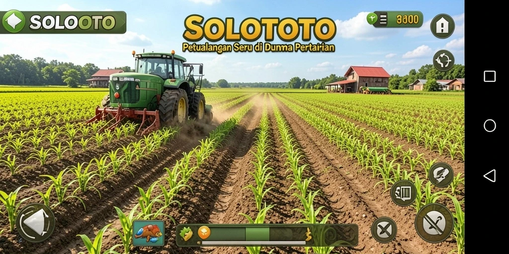 Tangkapan layar gameplay SOLOTOTO yang menampilkan aksi bercocok tanam.