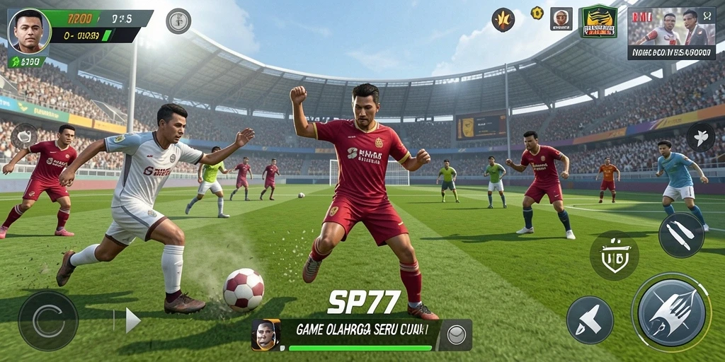 Tangkapan layar gameplay SP777 menunjukkan aksi seru dalam olahraga.