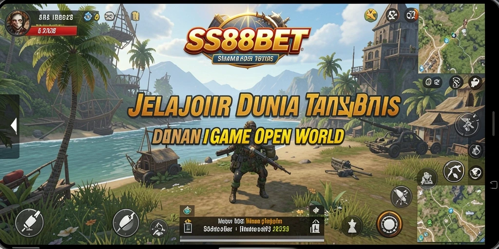 Screenshot gameplay SS88BET menampilkan karakter menjelajahi dunia Open World yang luas.