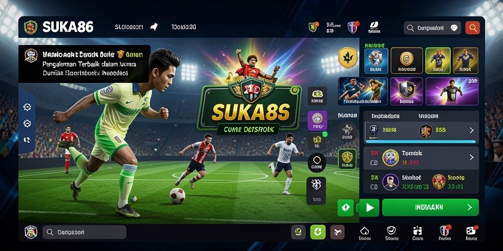 Tampilan antarmuka SUKA86 yang menarik saat bermain Sportsbook.