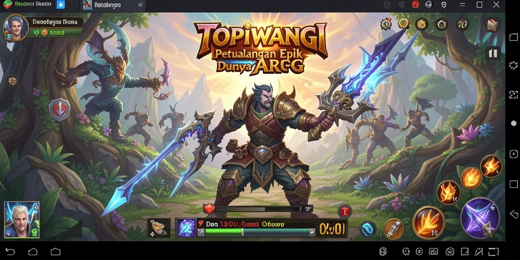 Tampilan gameplay epik dalam <strong>TOPIWANGI</strong> yang penuh aksi dan petualangan.