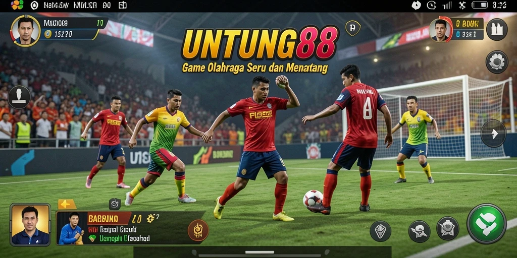 Screenshot UNTUNG88 menampilkan aksi permainan olahraga yang seru.